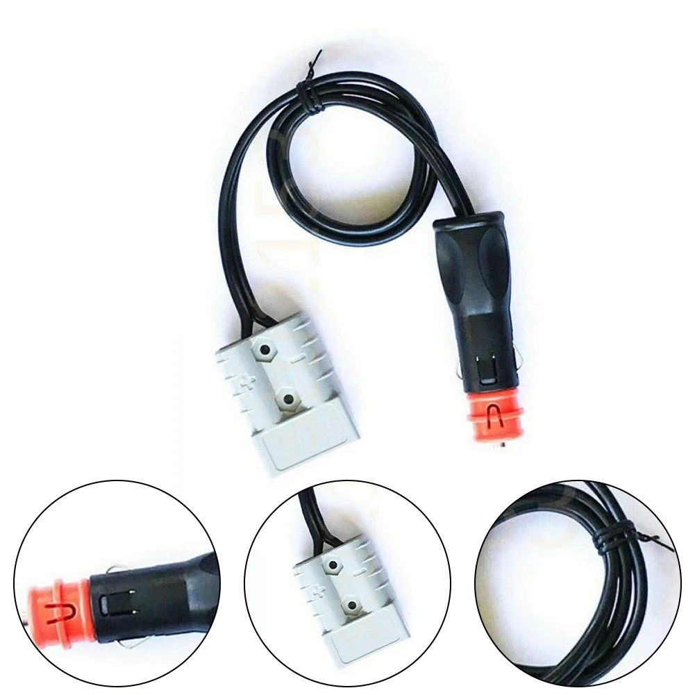 Plug For Anderson 50CM Black To Cigarette Socket Adapter Cable Lead 50 Cm Cable Long Sockets 12AWG Plug With 8A 3AG Fuse