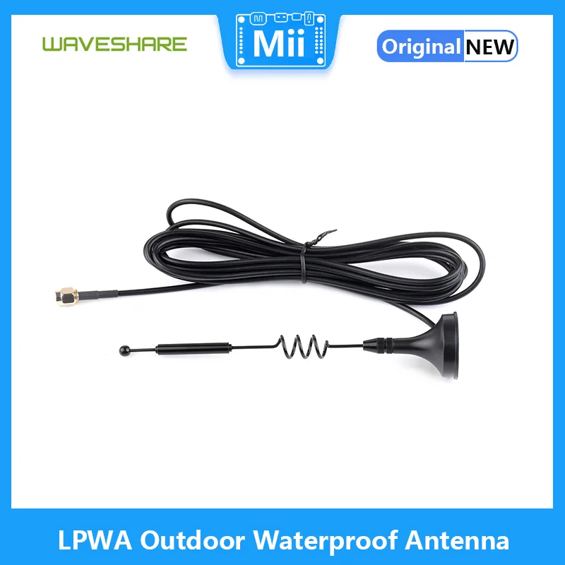 

LoRa Antenna, LPWA Outdoor Waterproof Antenna, 5dBi High Gain with Magnetic Base, 4G/3G/2G/LPWA Support Options for Frequency