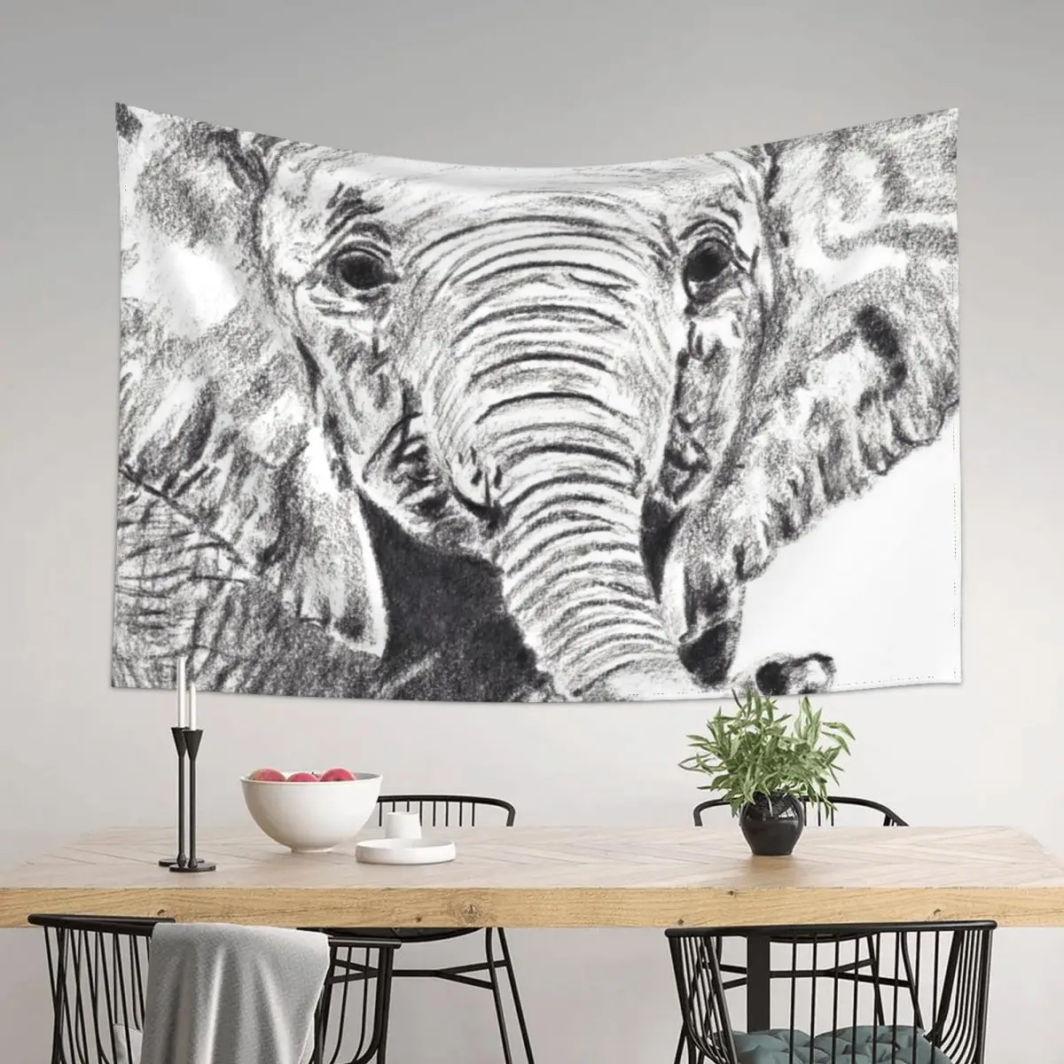 

Baby Elephant Tapestry Decorative Wall Mural Hanging Wall Room Decor Aesthetic Room Decorations Tapestry