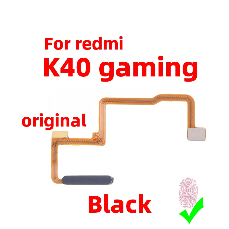 Original For Xiaomi redmi K40 Gaming Fingerprint Sensor Home Return Key Menu Power Button Flex Ribbon Cable