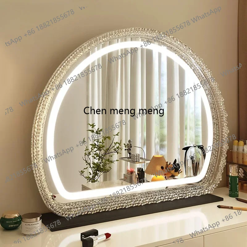 Light luxury home, high-end desktop desktop mirror, home bedroom beauty dressing mirror