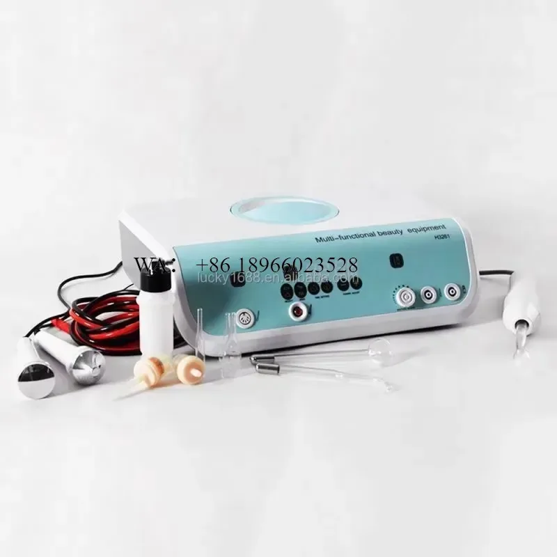 WMWMNU High Frequency Wand Galvanic Professional Vacuum Face Cleaning Multifunctional Facial Device