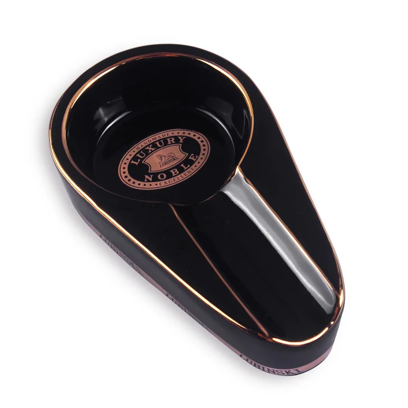 Cigar Ashtray Fashion Single Home Cigar Accessories Portable Ceramic Ashtray Four Colors Optional