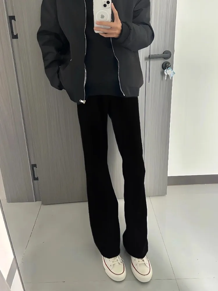 

Cleanfit Trendy Bla Bell Bot Jeans American High Street Slimming High Waist Lift Straight Leg Pants Youth Faion