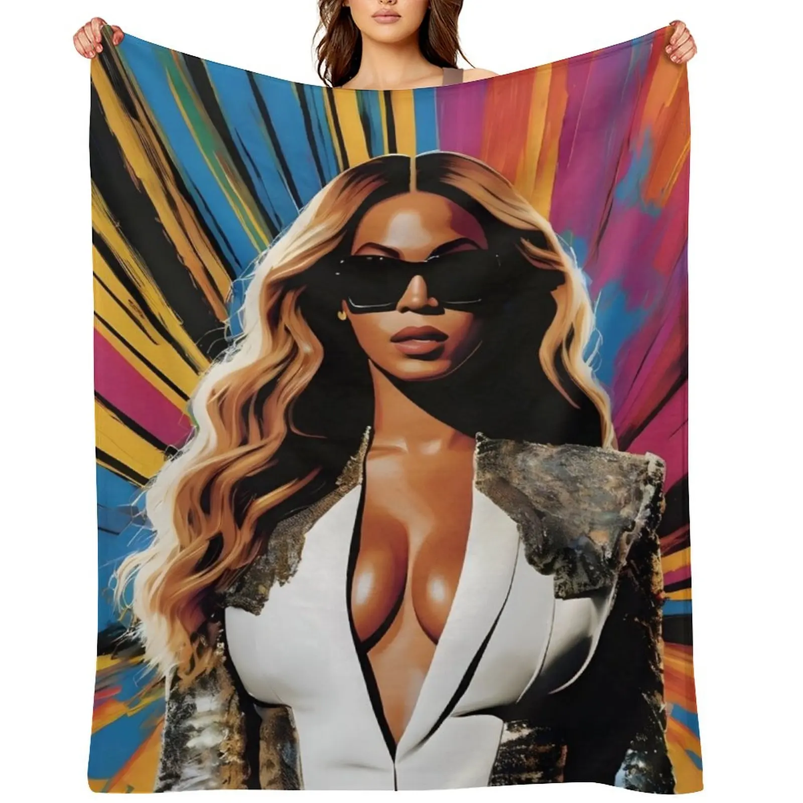 

Beyonce Portrait v2 Throw Blanket Luxury Thicken decorative Sofa for winter Blankets