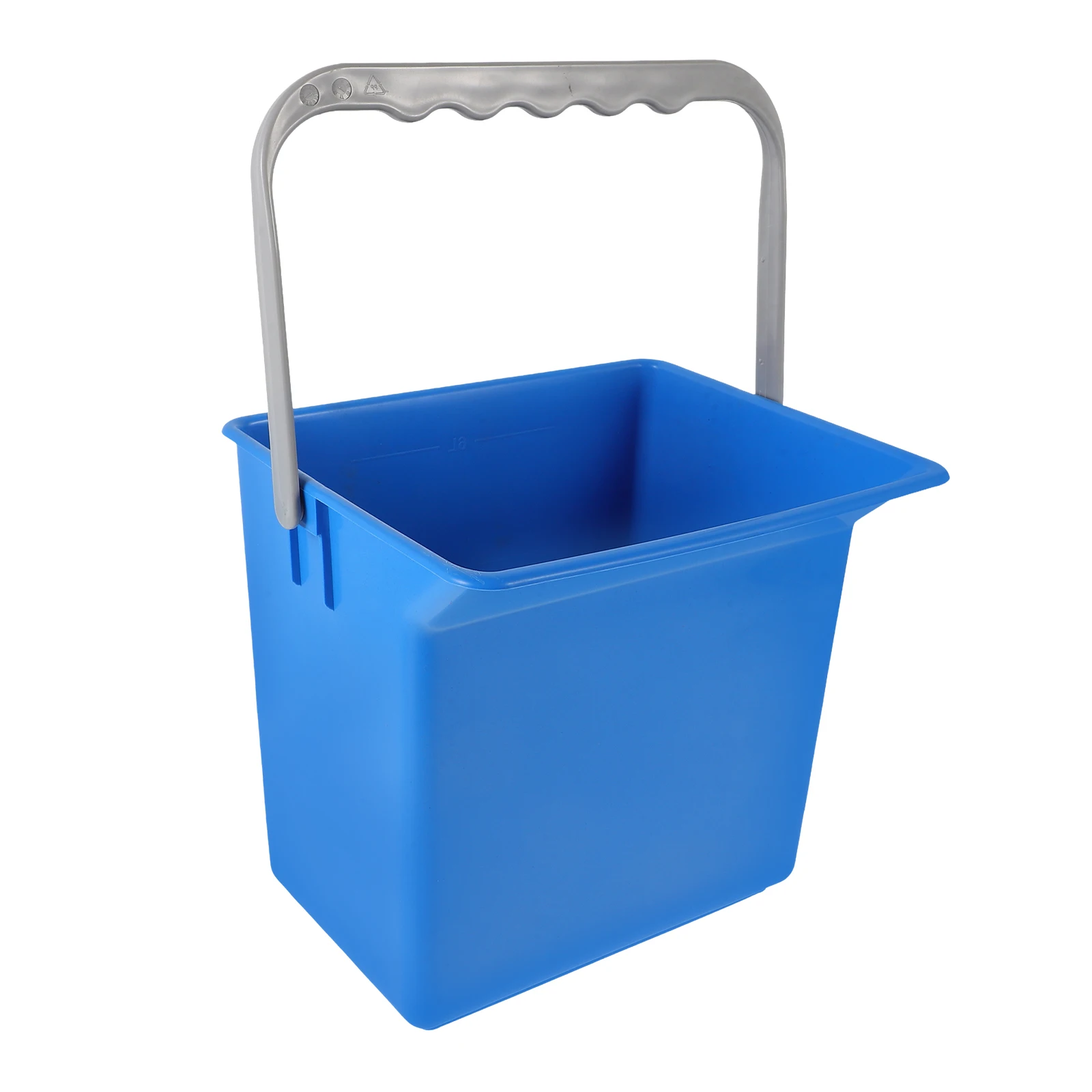 

Rectangular Plastic Bucket with Measurement Markings Spout and Handle for Car Trash Storage Heavy Duty Cleaning Supplies