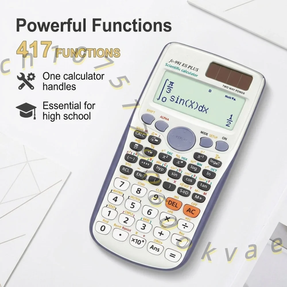 Scientific Calculator Functions FC-991ES PLUS Matrix Complex Equation Solver Student Math Calculator with Hard Protective Cover