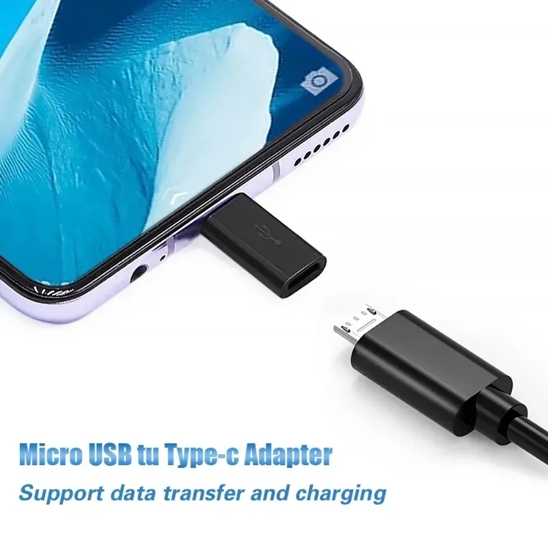 6-1Pcs Phone Adapters Micro USB Female To Type C Male Data Line Converters for Samsung Xiaomi Huawei Charging Cable Adapters