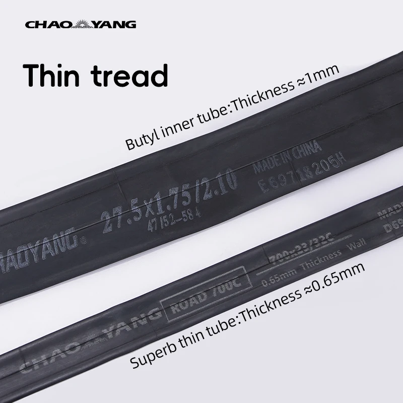2PCS Chaoyang Road Bicycle Inner Tube 700C 23C 32C 37C Camera Schrader Presta Valve Inner Tube Road Bike Tubes Tire Bike Part