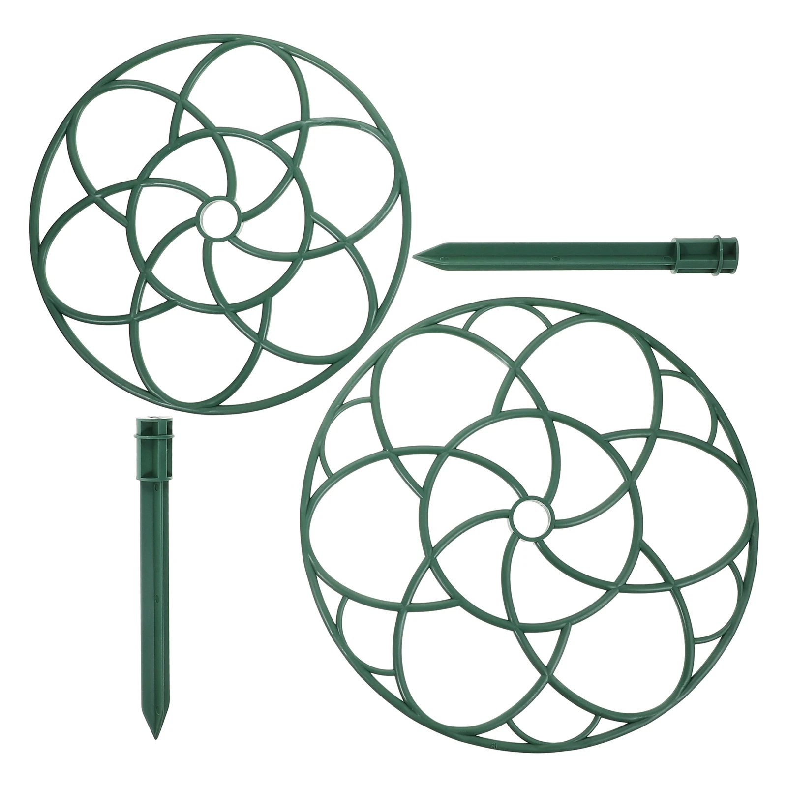 

2pcs Sunflower Plant Support Rack Lollipop Stand 28CM 23CM Durable Material Climbing Vine Gardening Flower Shaping
