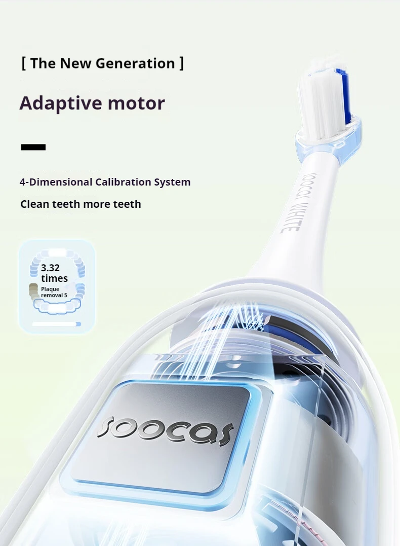 SOOCAS D5 Escova de dentes elétrica ultrassônica Sonic Escova de dentes atualizada tipo c rápida carregável adulto IPX7 à prova d'água
