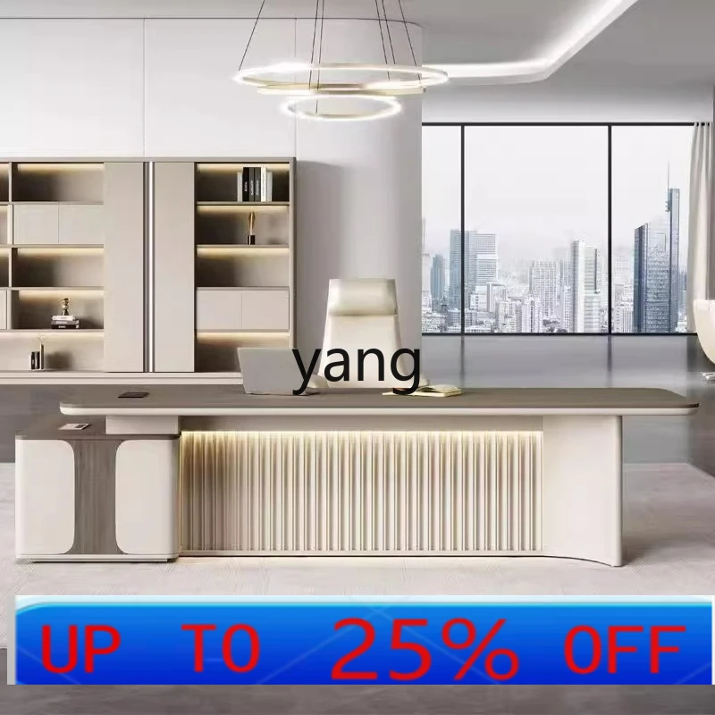 

LTT modern office light luxury single office desk and chair combination set table desk