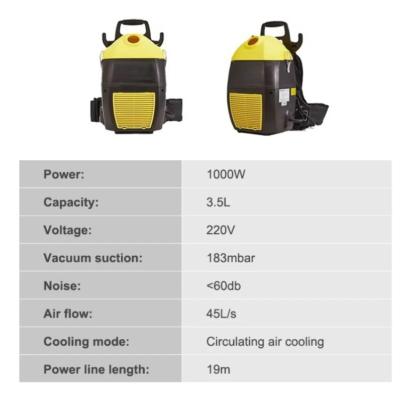 TDB ألمانيا DALX الصناعية الظهر مكنسة كهربائية العناية بالأرضيات تستخدم مكنسة كهربائية منزلية رطبة وجافة