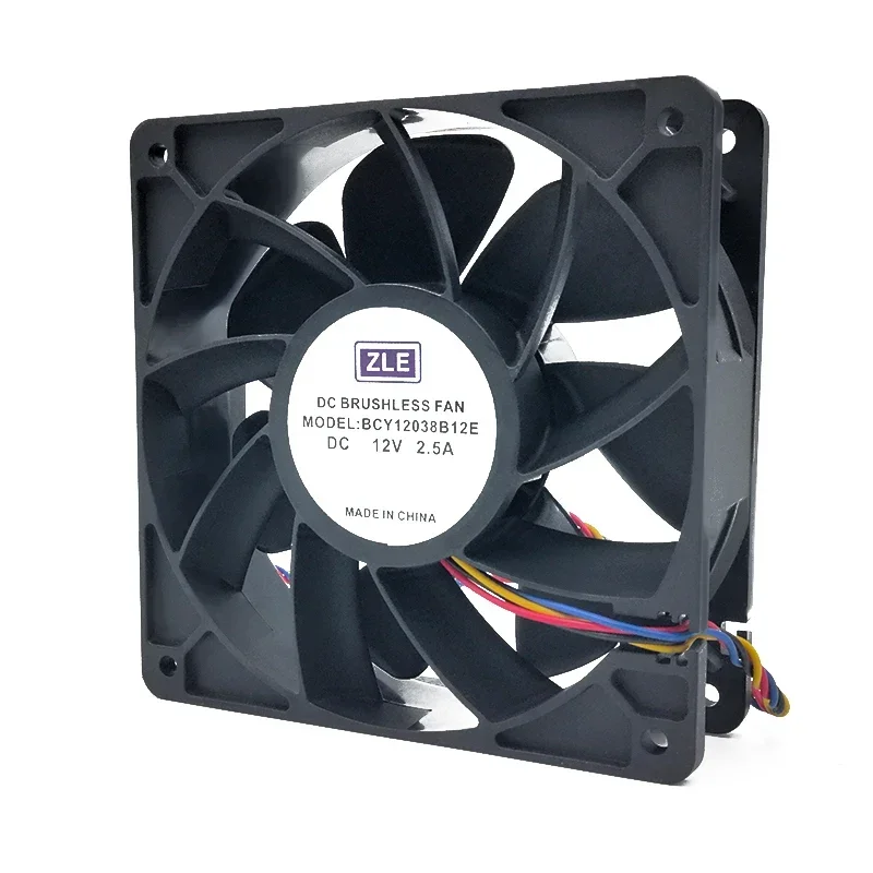 120*120*38MM ZLE BCY12038B12E 12038 12cm violent 12v 2.5A12V large air volume cooling fan