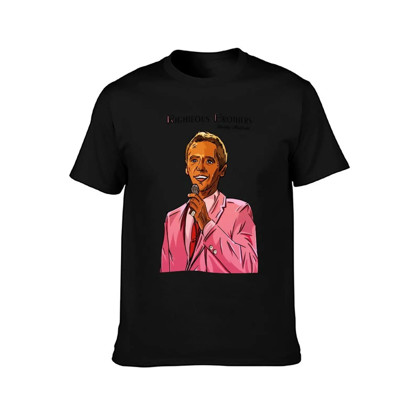 Righteous Brothers (Bobby Hatfield) T-Shirt, Summer Casual Cotton Tee, Oversized Streetwear Tops, Vintage Graphic Print