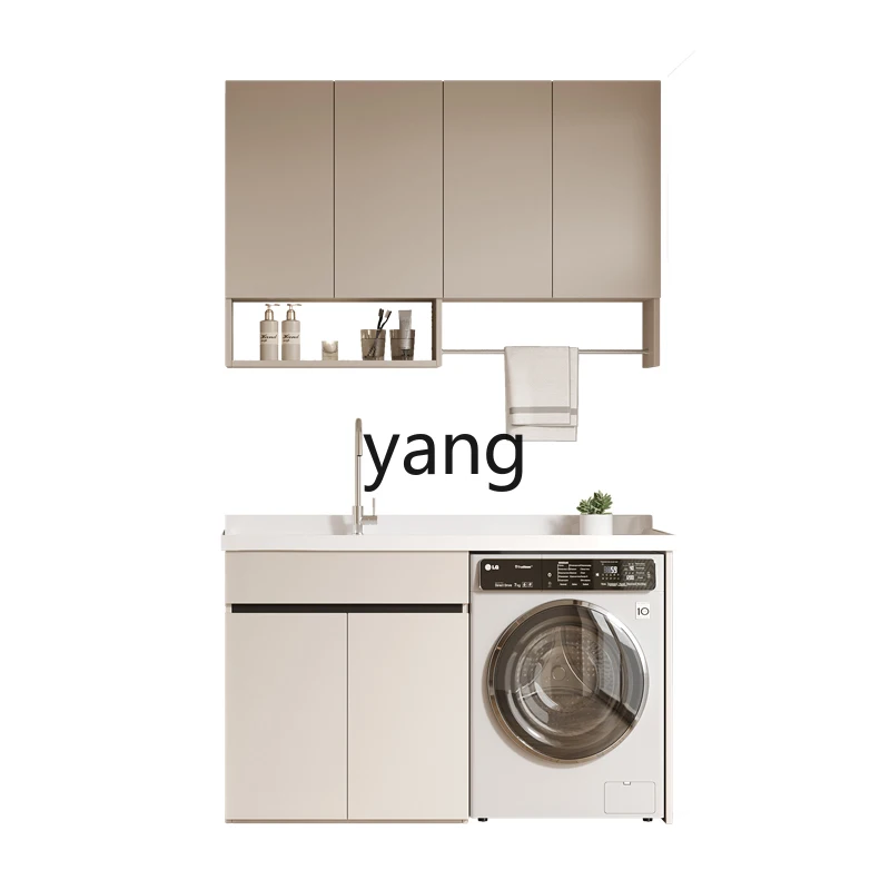 

LMMIntegrated Balcony Cabinet Laundry Cabinet Combination Laundry Sink Basin with Washboard