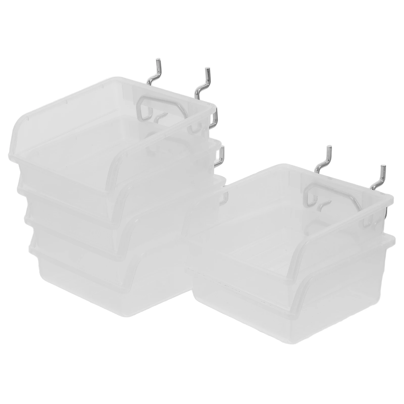 

6pcs Storage Pegboard Bins Containers Organiser Durable Thickened Materials Garage Workshop Tools Small Parts