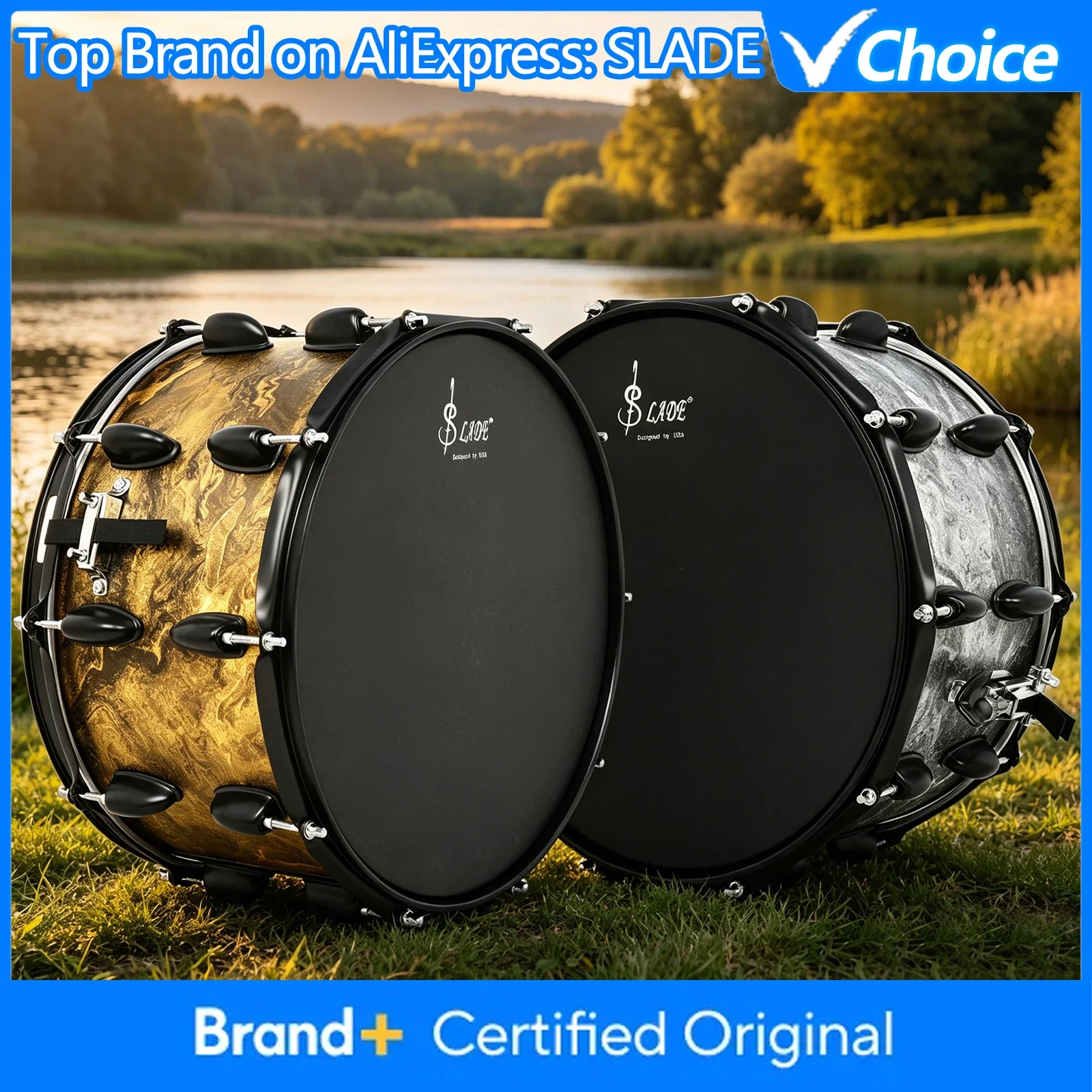 Slade Snare Drum 14X8 Zoll Premium Pappelholz-Trommelgehäuse 10-Lug Snare Drum Set Mit Trommelstöcken Professionelles Percussion-Instrument S8Cdaf94Bddda4D3Fb93Fd1A5412951D19