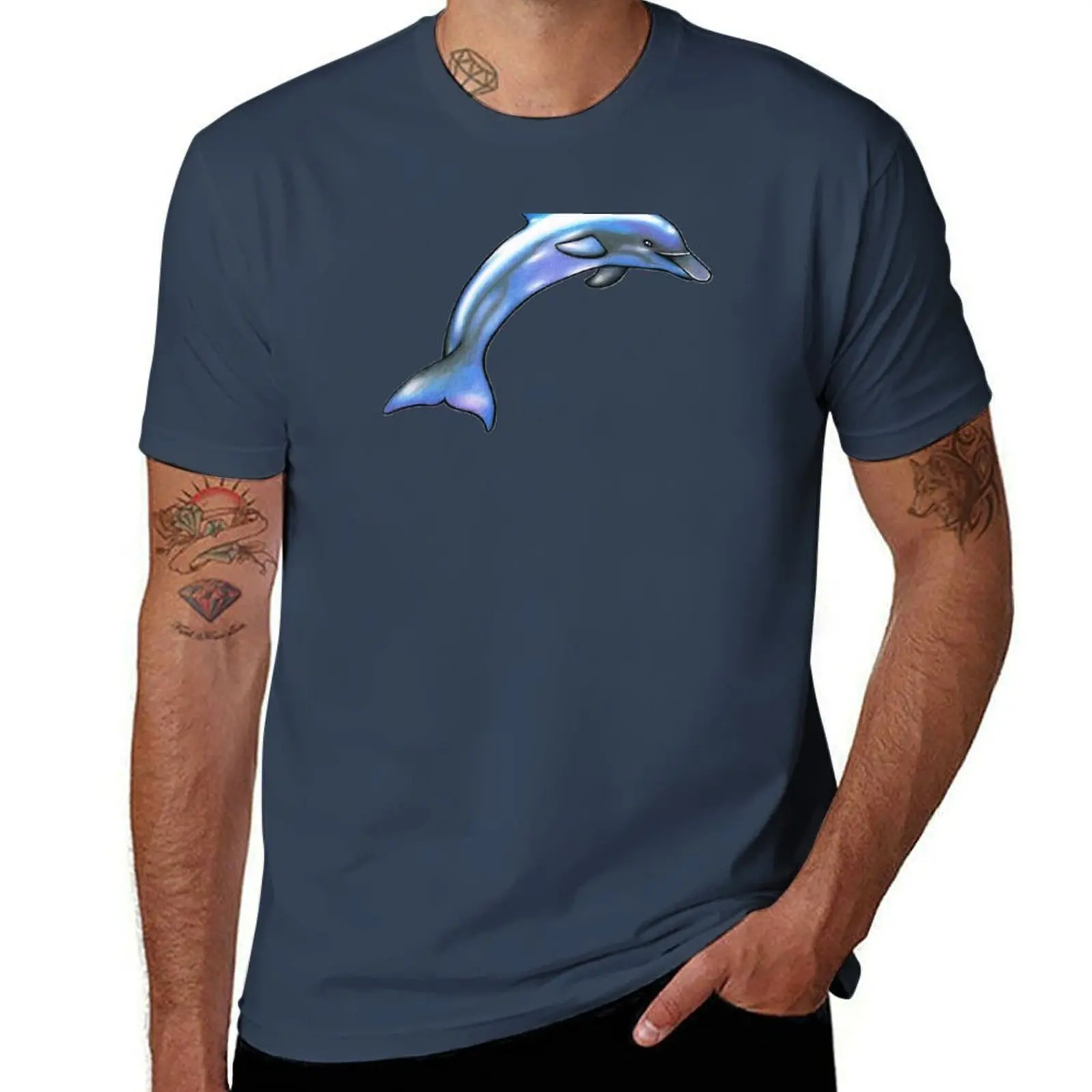 

Dolphin T-Shirt t shirt personalised t shirt men 100% cotton luxury brand T-Shirt