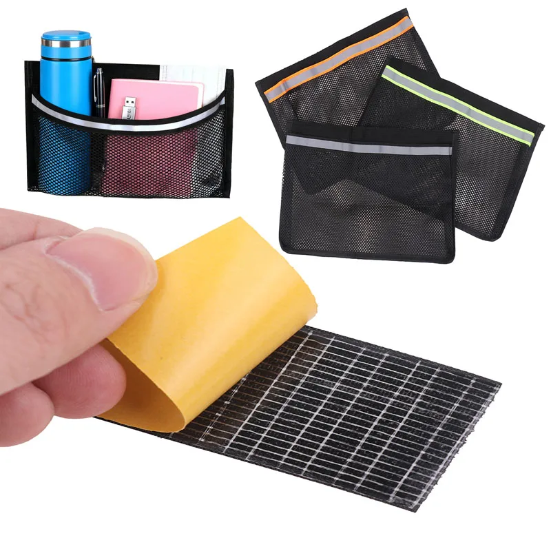 

Сумка-органайзер для лодки, 1/2 шт., с самоклеящейся основой, легко устанавливается и снимается, портативный морской органайзер, сетчатая сумка