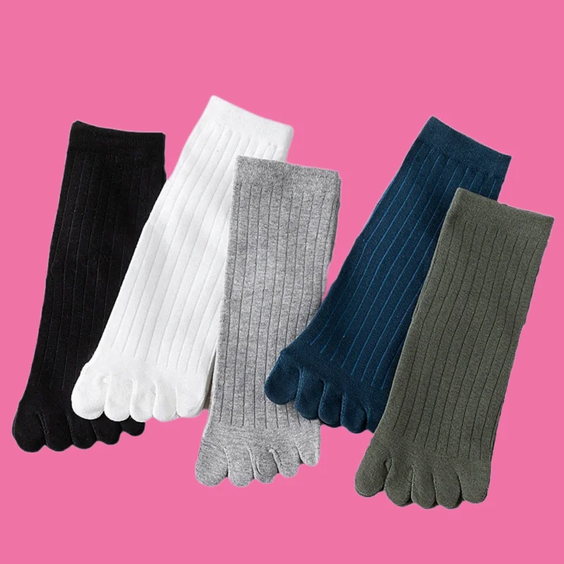 

5/10 Pairs High Quality Breathable Sweat-Absorbing Socks Spring And Summer Thin Socks Split Toe Sports Men's Socks