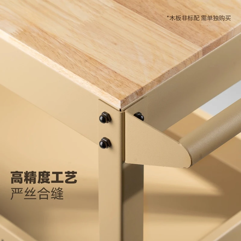 عربة منزلية على الطراز الصناعي مع ثلاث طبقات لتخزين غرفة المعيشة وحدة رفوف متنقلة أثاث Bancada Para Barbeiro