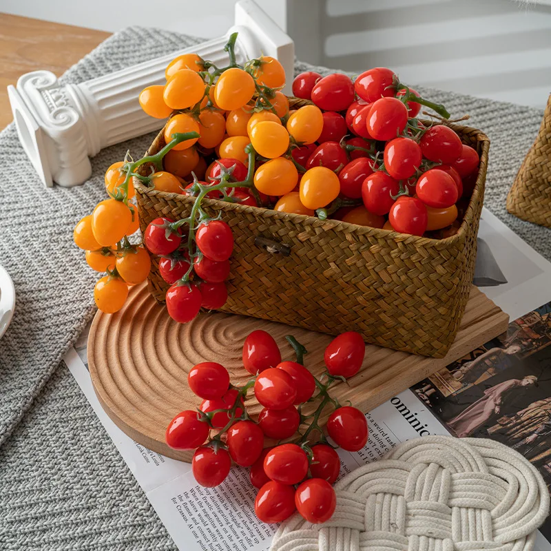 Lebensechte Kirschtomaten, künstliche Früchte für Zuhause, Hochzeitsdekoration, künstliche Früchte, Picknick, Lebensmittel, Fotografie-Requisiten, Küchenszene-Layout – Detail 4
