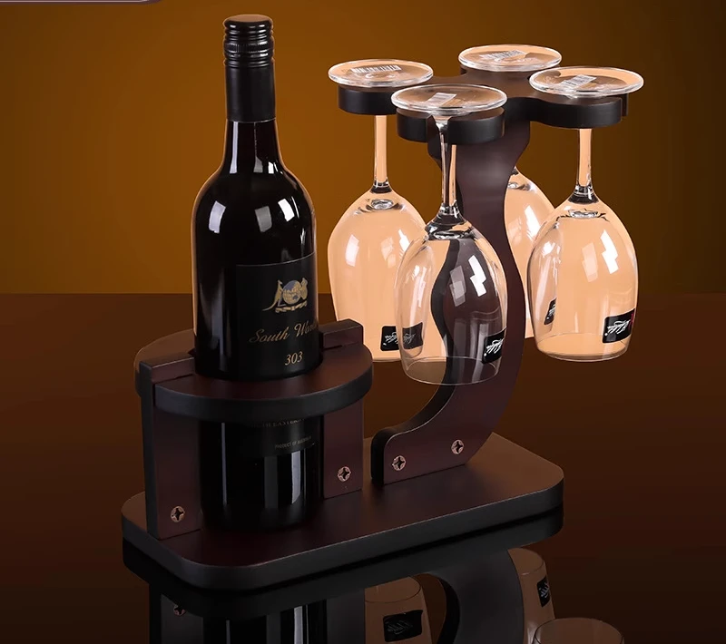 Wine rack ornament Household shelf European wine cup holder hanging upside down Modern goblet Living room ornament decoration