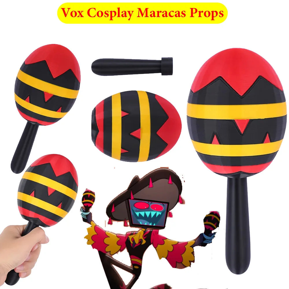 Accesorios de disfraz de Vox, Maracas Prop de Anime Hell Inn, adornos de juego de rol, disfraz de Carnaval y Halloween, accesorios para fiesta de hombres adultos