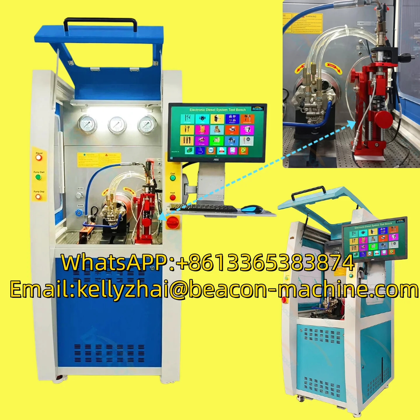 Diesel Fuel System Test Bench Common Rail Injector Testing Machine Electronic Fuel Injection Pump Test Stand