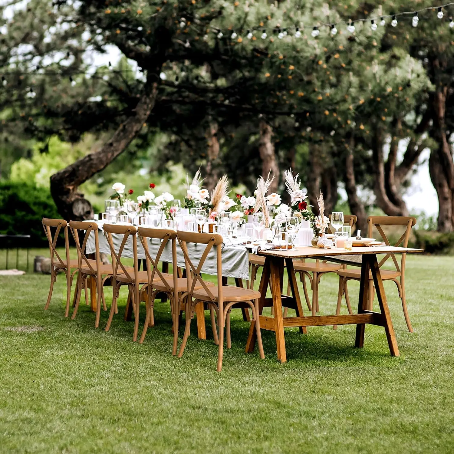 Plastic Outdoor Dining Chairs Set Of 6 Stackable Patio Farmhouse Style Kitchen Dining Room Chairs For Indoor Outdoor Use Waterproof Heavy Duty Construction Brown