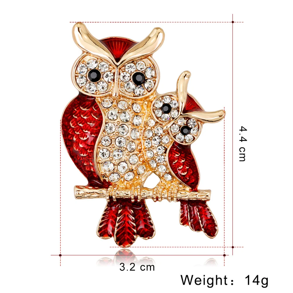 Small Gift Creative Brooches Clothing Costume Props Decoration Owl Shape Breastpin