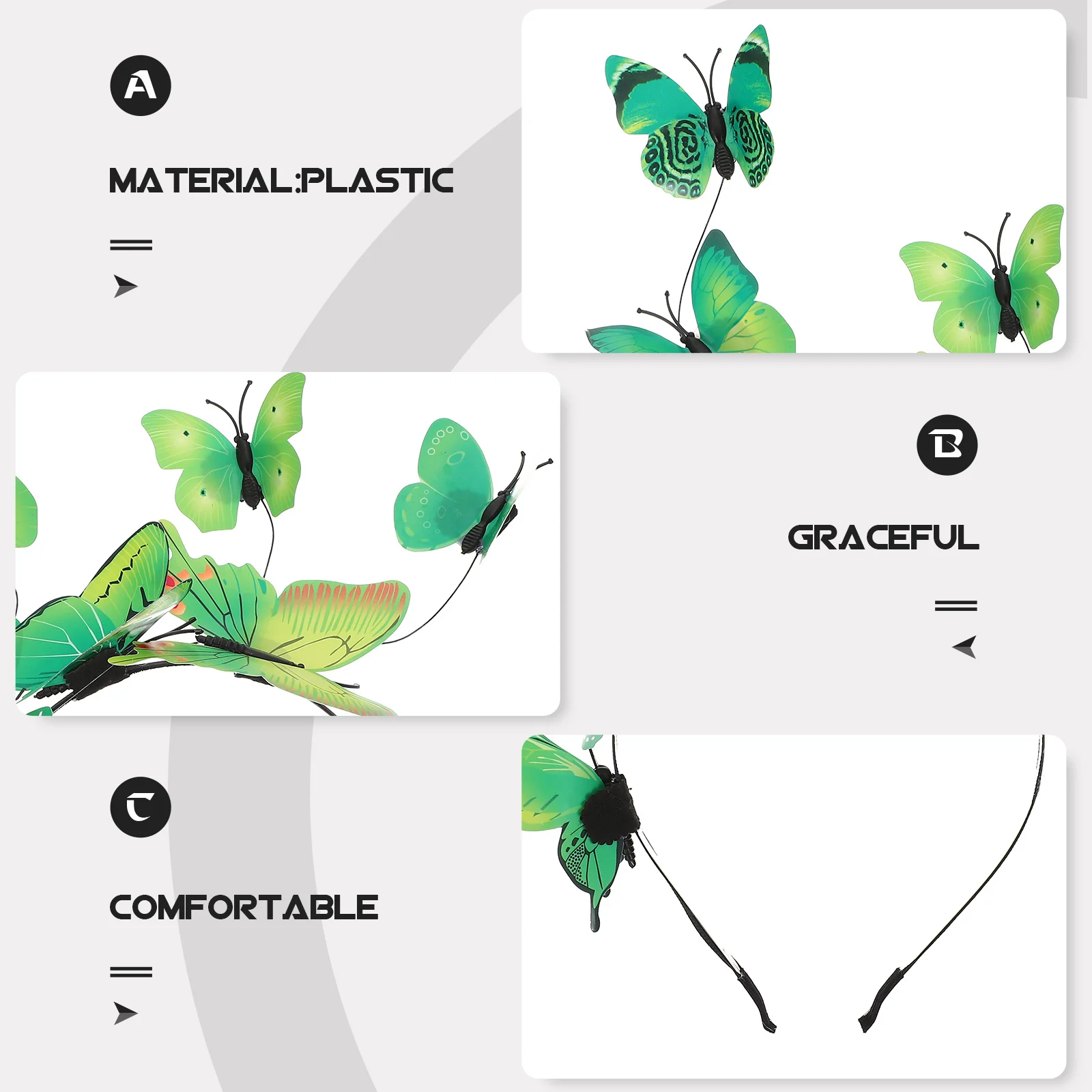 

Butterfly Headband Chic Women's Festival Hairpiece for Wedding Birthday Ceremony Cosplay Party Supplies Decorative Accessories