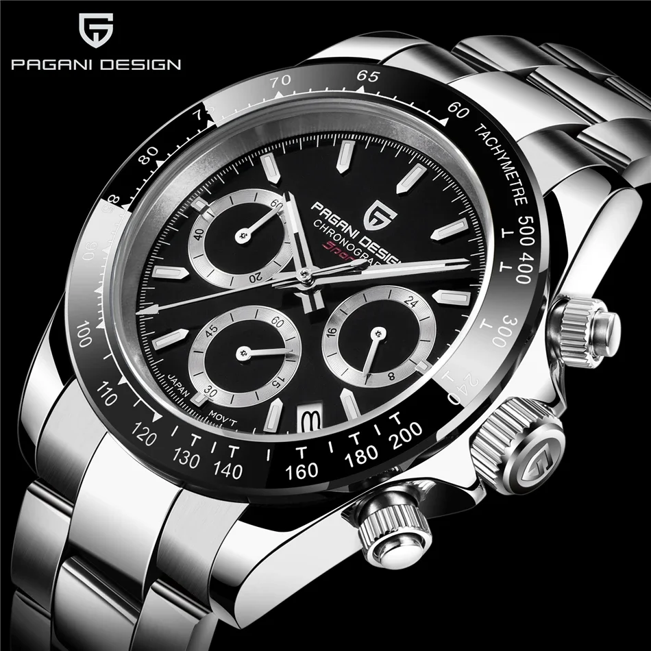 

PAGANI DESIGN New 40MM Men's Sports Quartz Watch Luxury Men's Waterproof WristWatch Fashion Casual Chronograph Relogio Masculino
