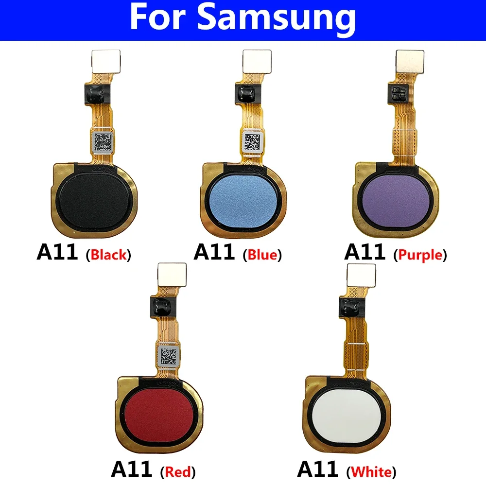 NEW Tested Back Home Button Touch ID Key Fingerprint Sensor Flex Cable For Samsung A11 A115F A20 A205F A21S A217