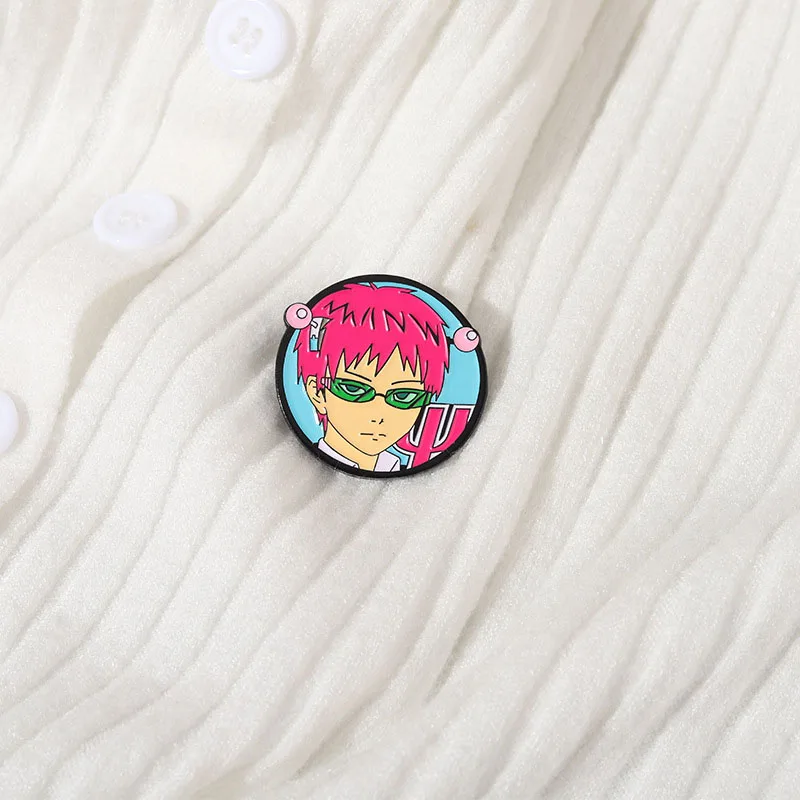 The Disastrous Life of Saiki K Brooch and Enamel Pin Cartoon Anime Figure Lapel Pin Gift