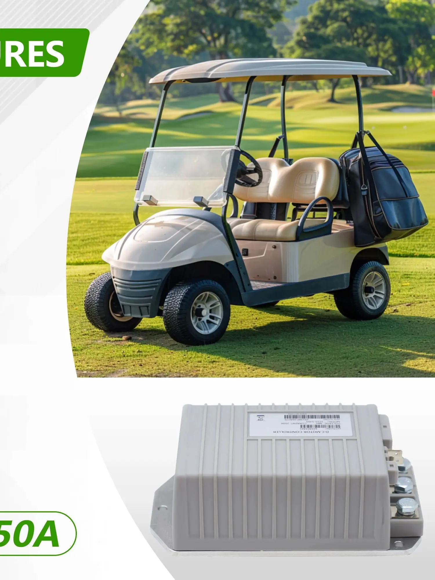 48V 250A Controller 103403401 voor Curtis Club Car Precedent 2009-2014 1515-5201 - afbeelding 2