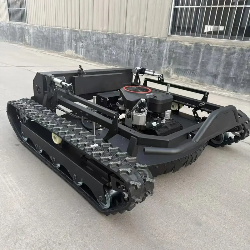 1200mm Tracked Lawn Mower Single-Cylinder 1200W Self-Propelled 764cc Four-Stroke Battery-Powered 24V Industrial Customizable