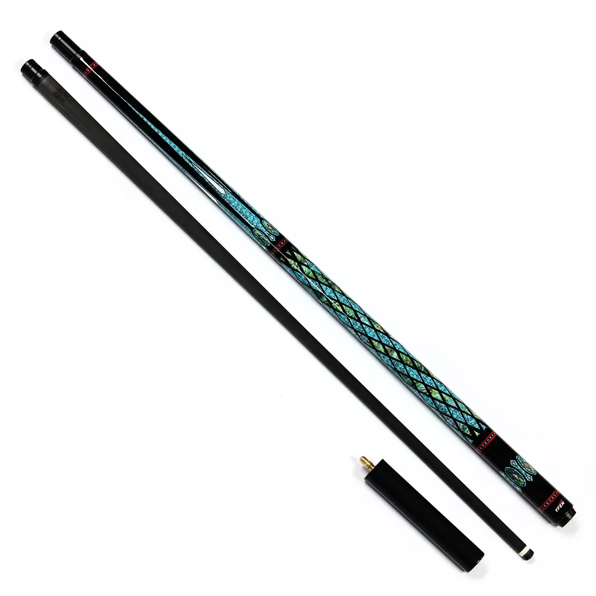 High-end yfen handmade 1/2-pc carbon fiber shaft Billiard Pool Cue 12.5mm Tip with extension for sale