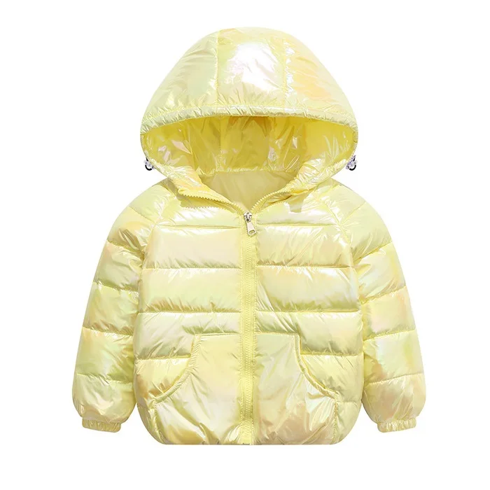 3-8-year Children\'s coat winter plush warm down jacket Baby cartoon colorful cotton jacket letter printed hooded cotton jacket