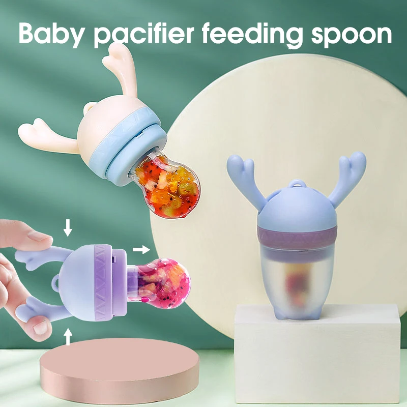 New Design Fashion Natural Silicone Baby Fruit Feeder Pacifier for Baby Teething Toys