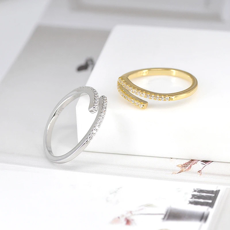 

European and American Light Luxury Personality Temperament 24k Gold Opening Fashion Valentine's Day Wedding Ring Jewelry Gift