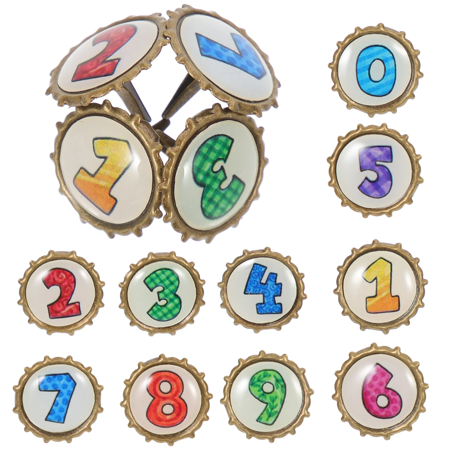 100pcs Colored Two legged Nails DIY Mini Claw Brads Craft Beads Scrapbooking Paper Metal Art Supplies Wedding Projects