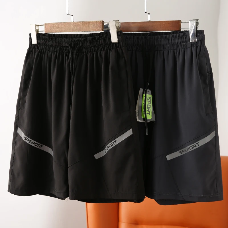 

Легкие дышащие светоотражающие мужские летние повседневные спортивные брюки с эластичным поясом, быстросохнущие, прямого кроя, для работы