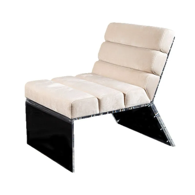 

Acrylic chair Light luxury transparent c Internet celebrity stool Nordic style leisure tool Home back