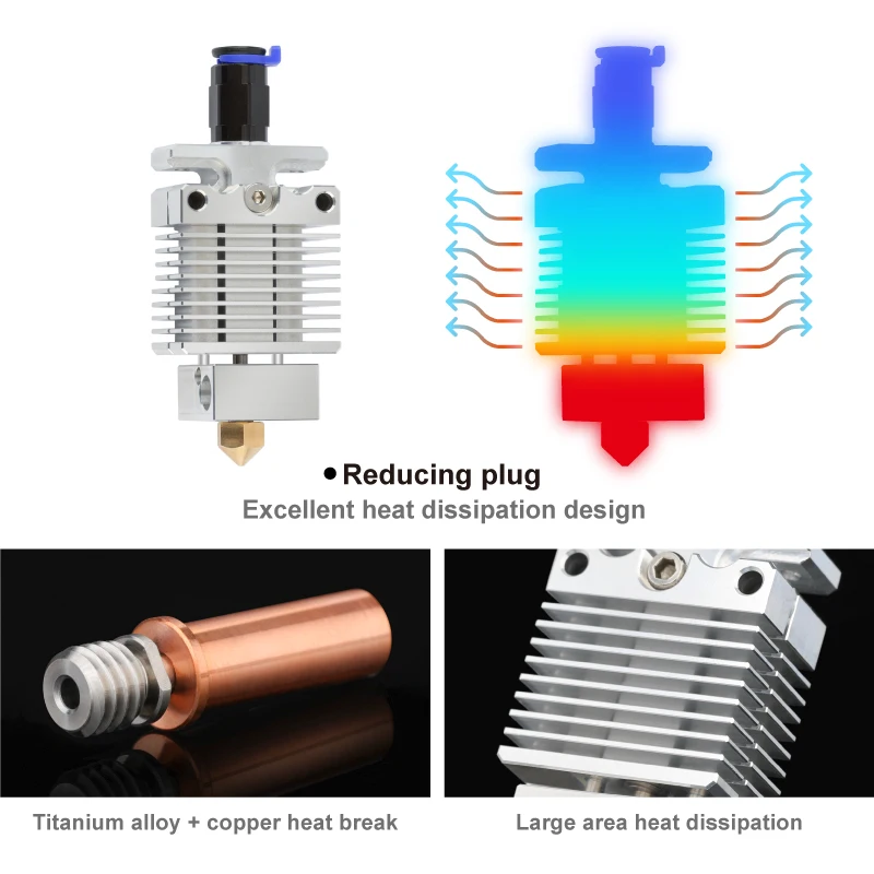 Mellow TNF6 Hotend Titanium & Copper Bimetal Heatbreak For Bowden CR-6 SE 3D Printer CR6-SE Hotend For 3D printer accessories