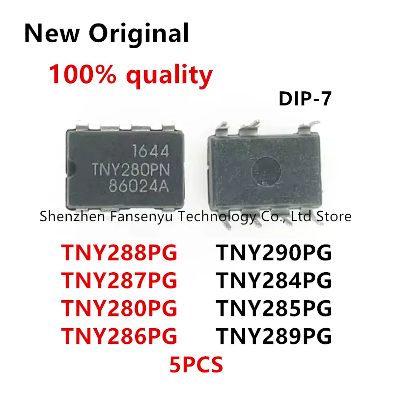 (5piece)100% New TNY280PG TNY284PG TNY285PG TNY286PG TNY287PG TNY288PG TNY289PG TNY290PG DIP7 Chipset