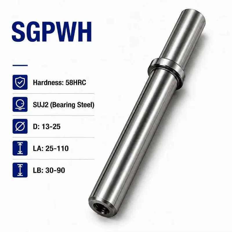 JIS SGPWH M5  Alternative Shoulder Guide Pin SUJ2 58-62 HRC for Automotive Mold and Precision Stamping Die