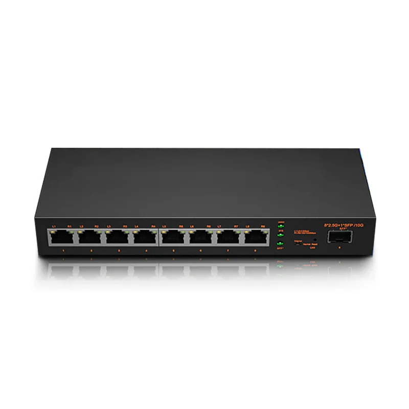 8 porta switch de rede, 2.5g, sfp +, servidor, monitoramento e monitoramento ap