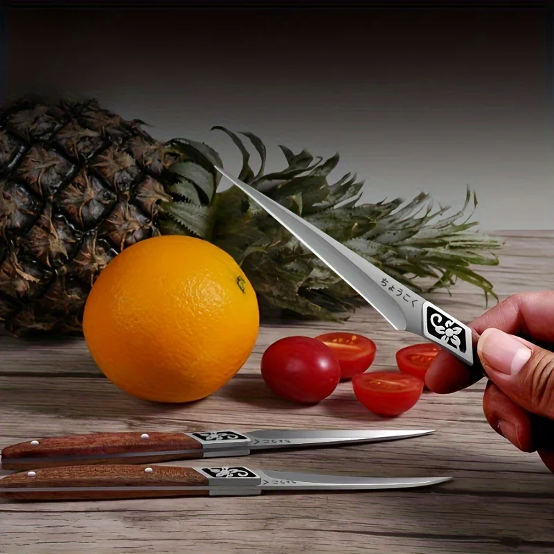 3pcs Stainless Steel Carving Knife, Chef Food Carving Knife Set, Restaurant Professional Fruit And Vegetable Platter Carving Too